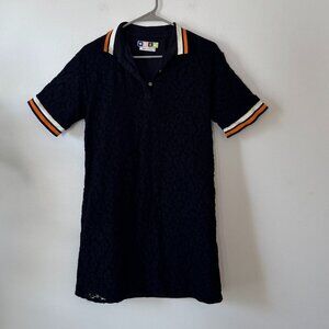 MSGM Polo Collar Lace Dress